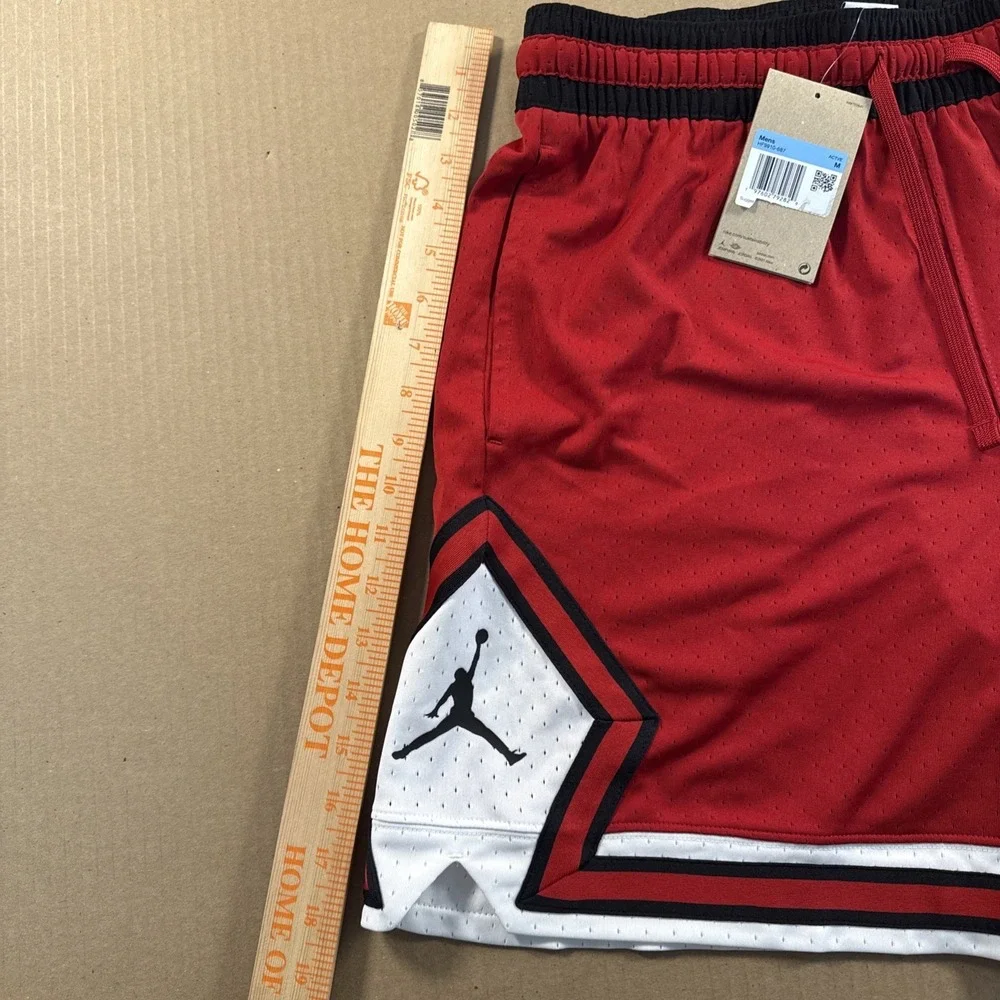 *NEW* Men‎ NIKE Jordan Sports Dri-Fit Mesh Diamond Shorts Gym Red (HF9910 687)👍